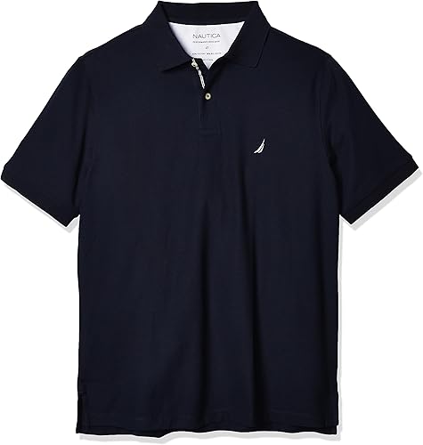 Nautica - Camisa polo de manga corta para hombre, ajuste clásico, gran talla, cubierta sólida