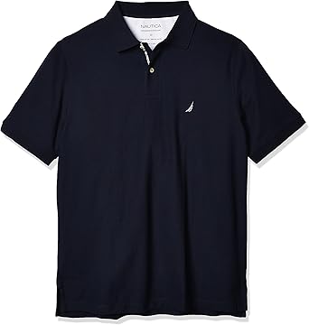 Nautica Mens Big and Tall Classic Fit Short Sleeve Solid Performance Deck Polo Shirt