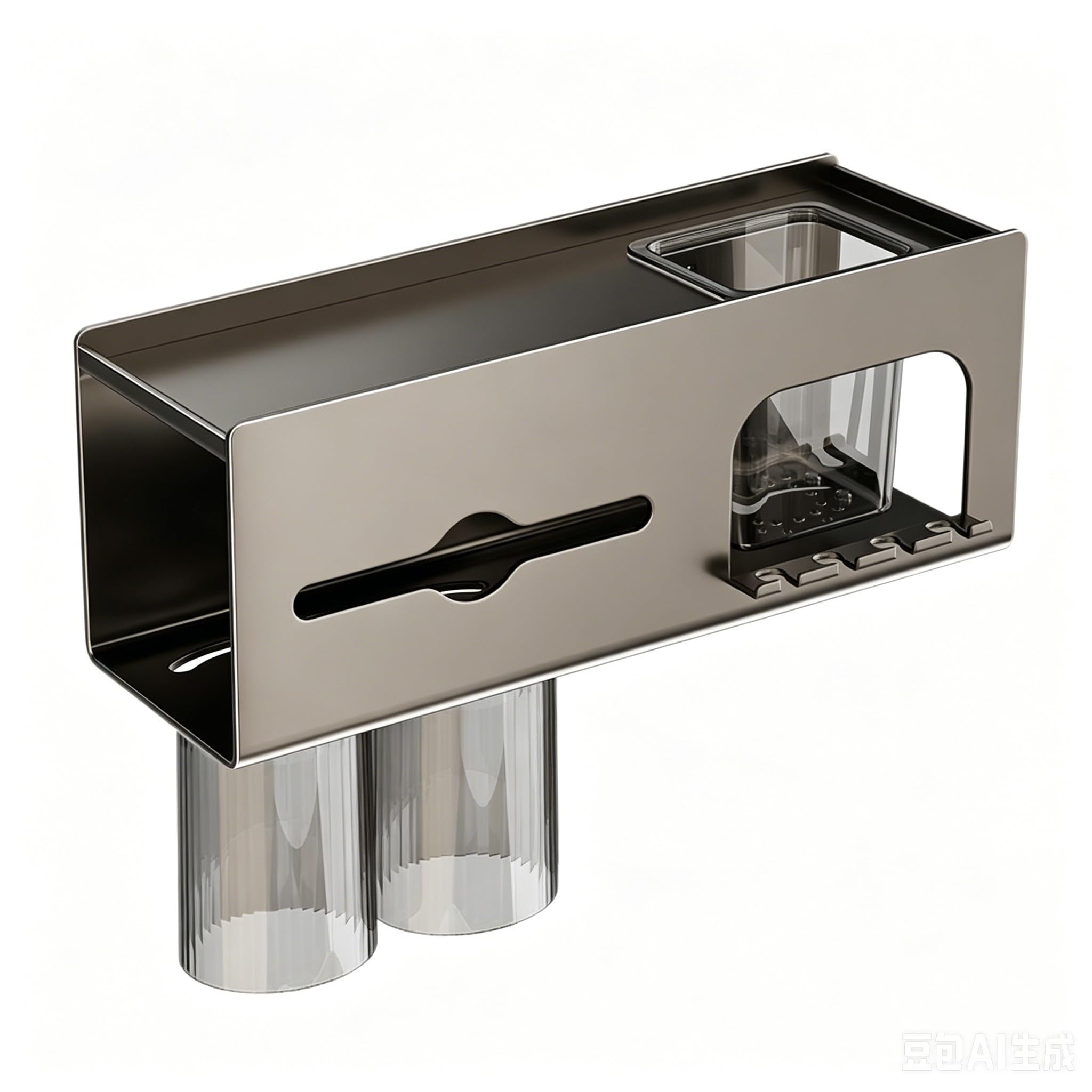 Soporte Magnético for Cepillos De Dientes Montado En La Pared con Tazas, Estante Almacenamiento Grande Sin Taladro Organizador Toallas Y Pasta for Baño para cepillos de Dientes