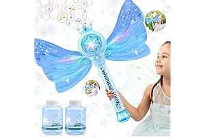 Kids Bubble Wands Set - Top Birthday Gifts for 3-8 Year Old Girls