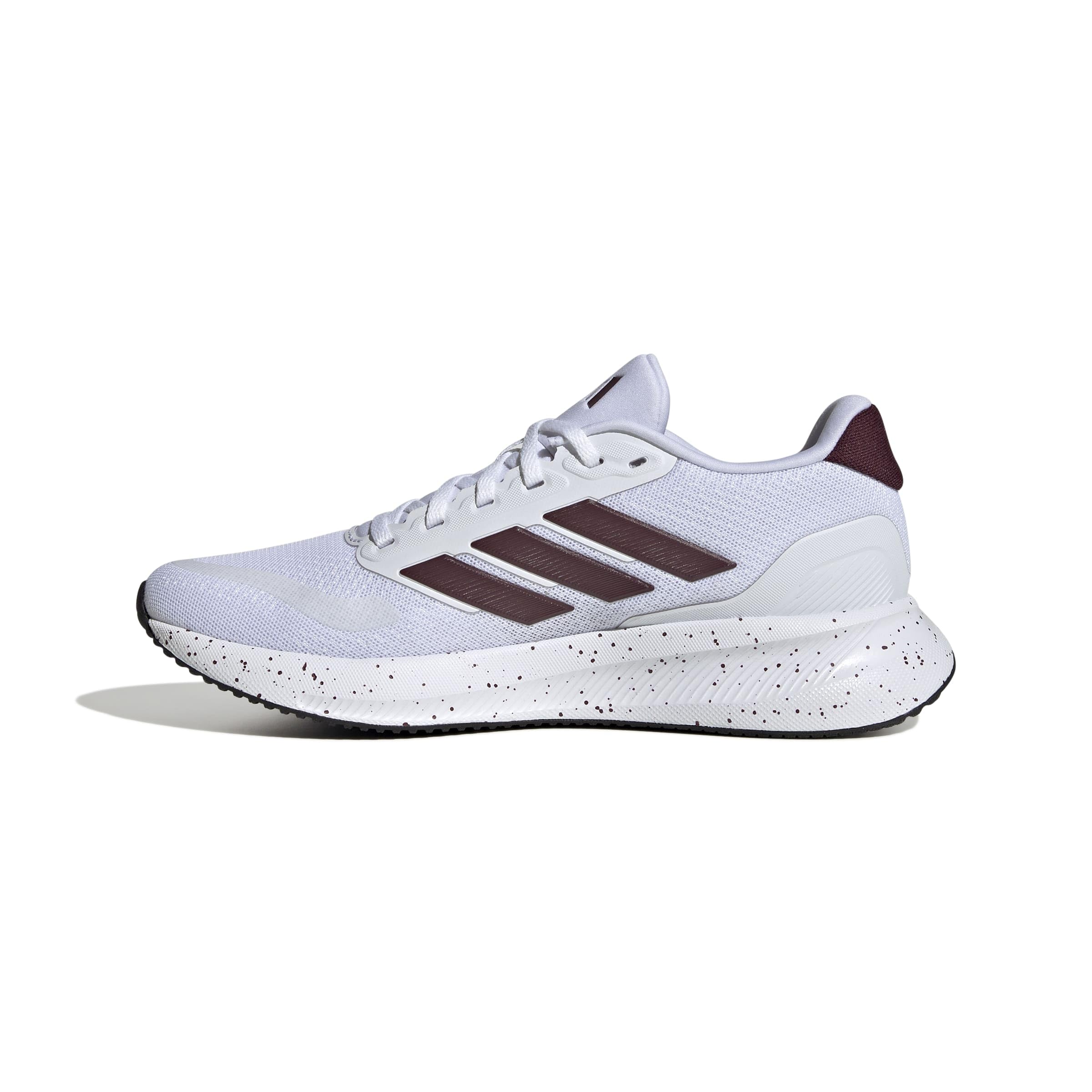 adidas Kadın RUNFALCON 5 W Yürüyüş Ayakkabısı, FTWWHT/MAROON/CBLACK, 37 1/3 EU
