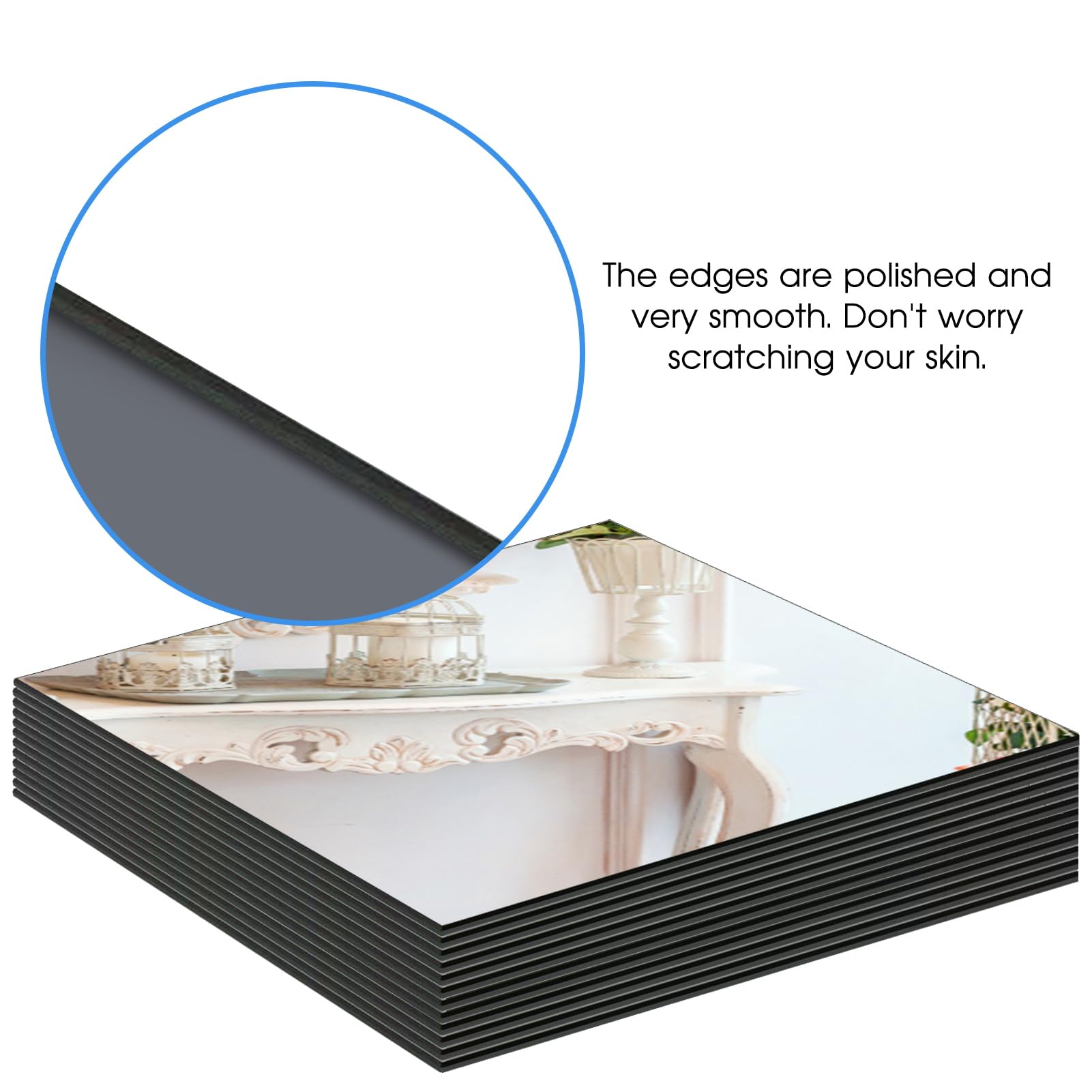 Amazon.co.jp: HIFOGANG 12インチ正方形ミラープレート ミラー