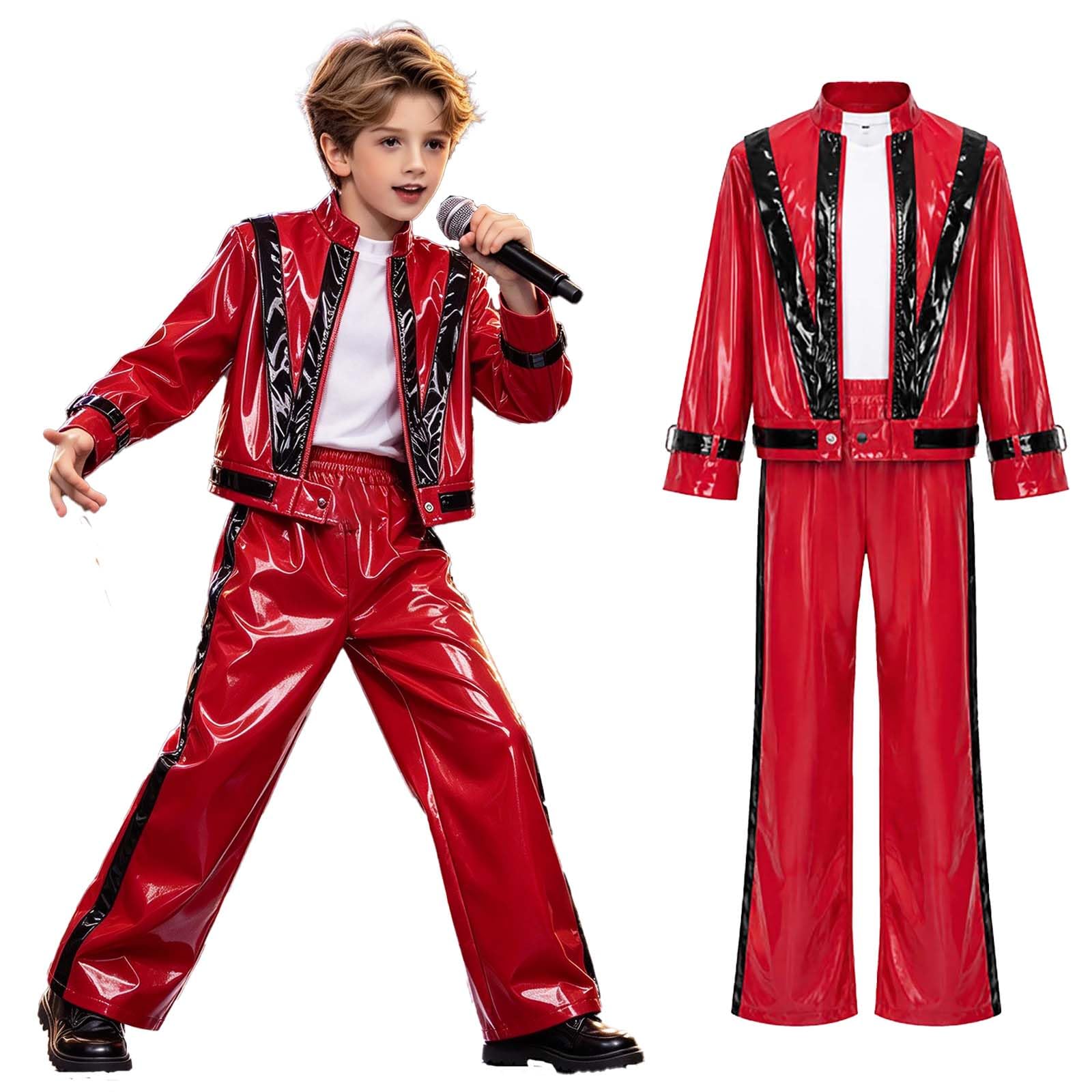 Dancer Rocker Star MJ Costume, Pop Star Costume Kids,80s Pop Set โ image 1