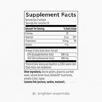 Vista 8 de Dr. Brighten Omega Plus — 1500 mg de suplemento de aceite de pescado EPA/DHA sin OMG para corazón, cerebro e sistema inmunológico — 60 cápsulas