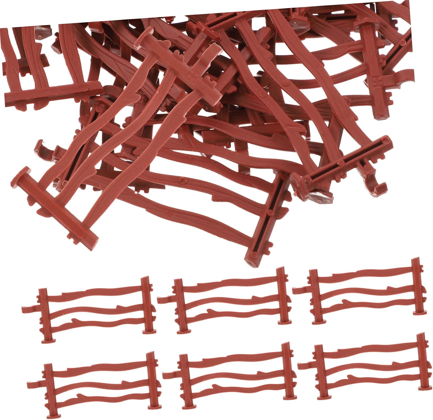 Toyvian Fence Model Toy Mini Decorative Fence Ornament with Buckle Connection DIY Accessories for Garden Flowerbed Farm Patio Lawn Decor Kids Role Play and Tabletop Display