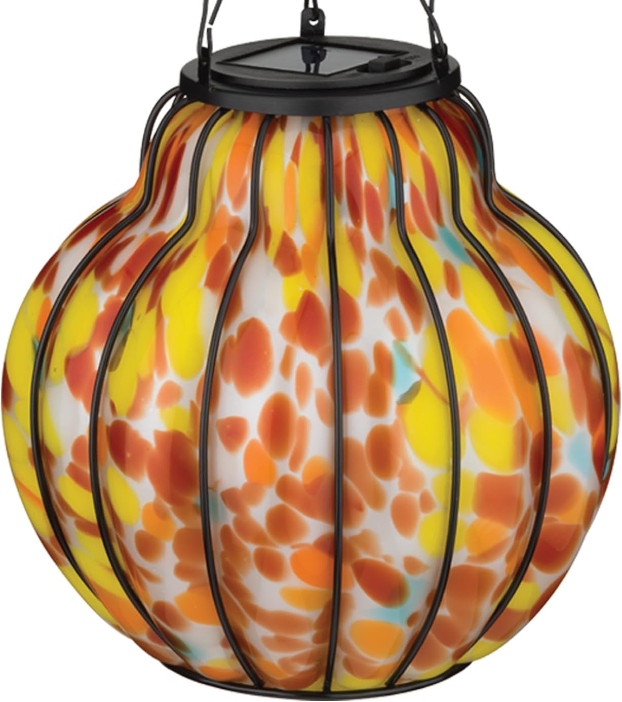 Regal Art & Gift Murano Solar Lantern Outdoor, Waterproof Garden Décor, Ideal Gift for Women, Mom, Grandma – Hanging Metal Solar Lights for Yard, Patio, Backyard, Porch - Multi