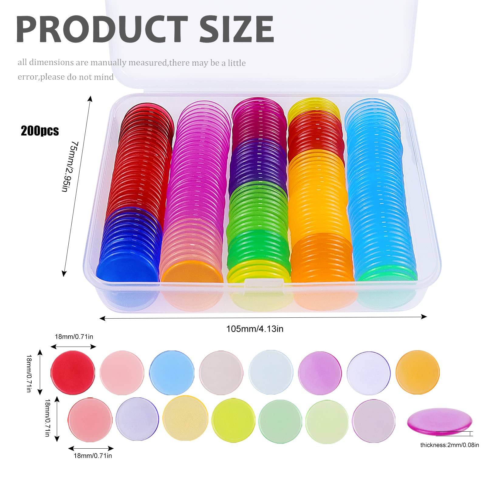 Jetons De Bingo 19 Mm - Lot De 100 Pièces Vertes | Comptage, Jeux De Société, Apprentissage Mathématique