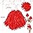 Faxco 12Pack Plastic Pom Poms Cheerleading Pom Poms Sports Dance Cheer Plastic Pom Pom for Rooters,Cheering Squard,Cheering Team (Red)