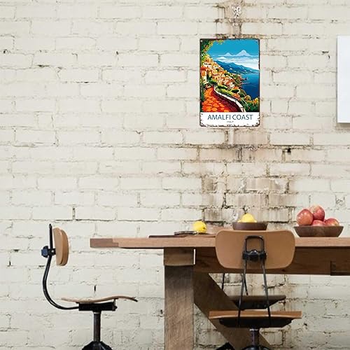 Miniatura 5 de Funny Signs Poster 8x12inch Aluminum metal Tin Sign Amalfi Coast Wall Art Decoration Painting For Home Room Office Decor