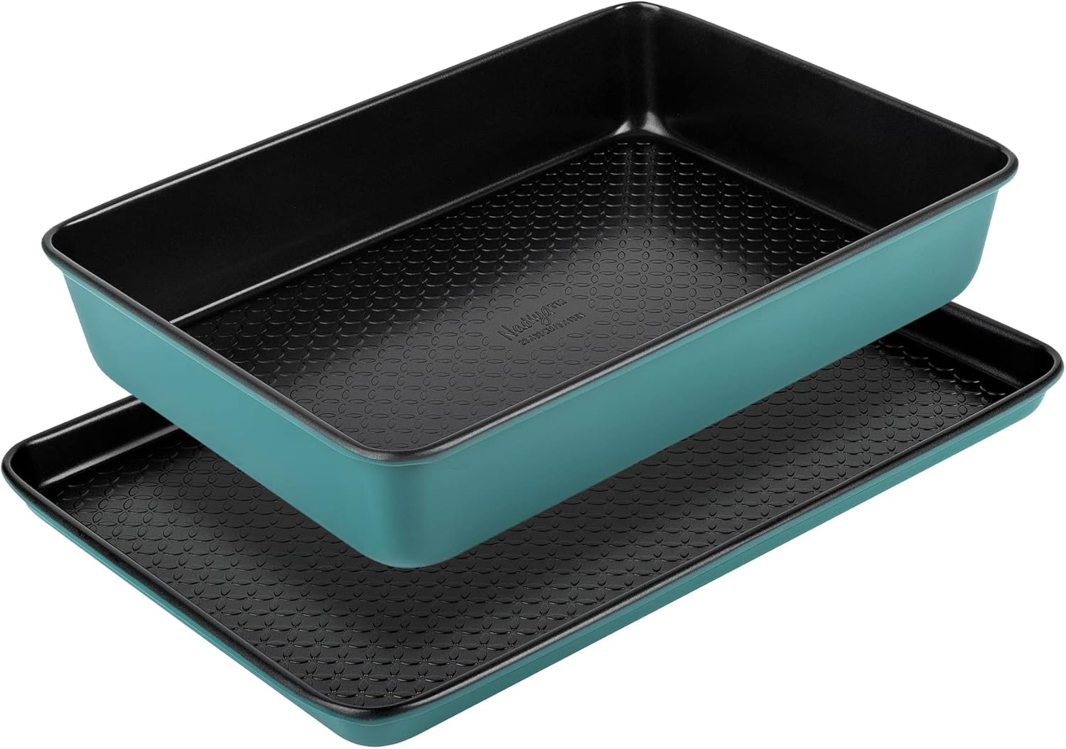 Prestige x Nadiya Non Stick Baking Trays Set of 2 Deep Roasting Tin