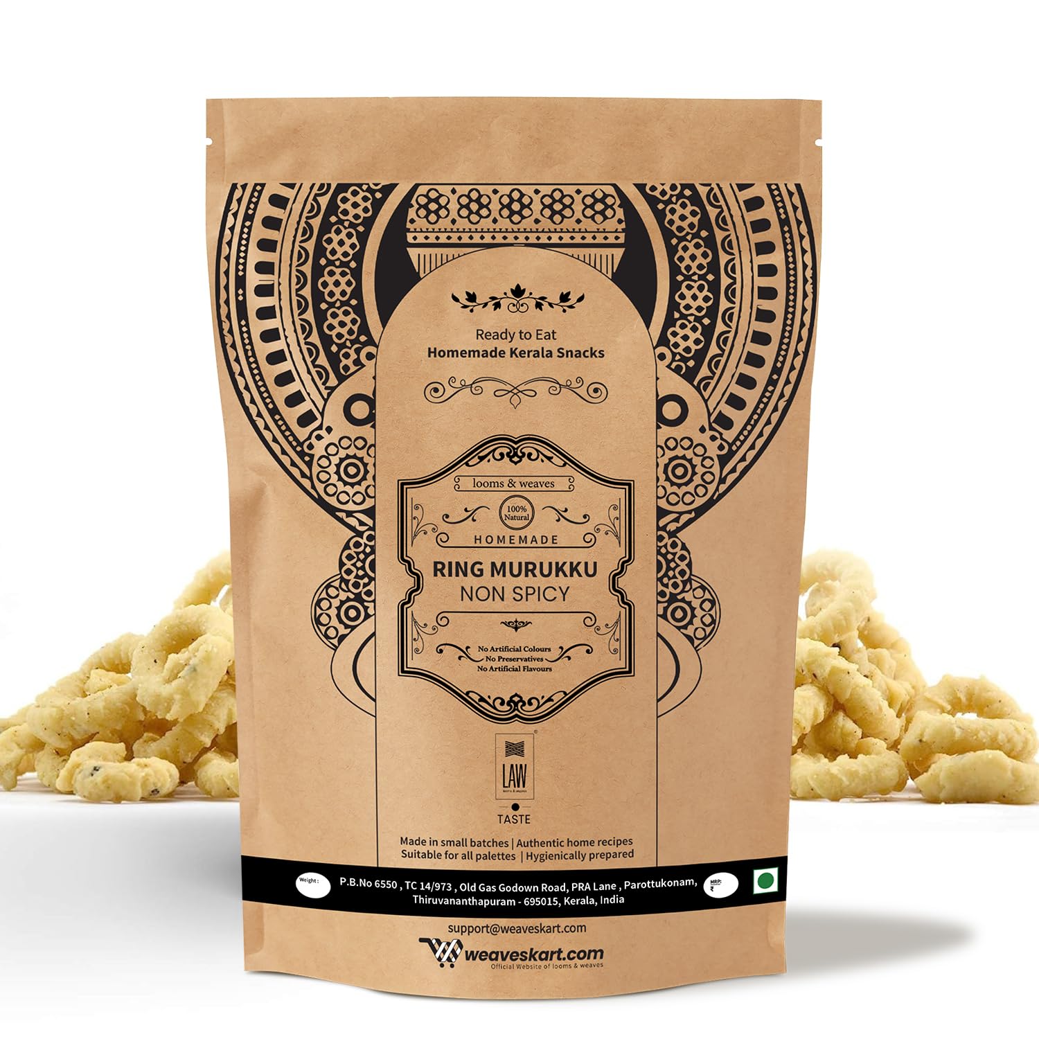 looms & weaves - Ready to eat Homemade Ring Murukku Non Spicy - 250 Grams