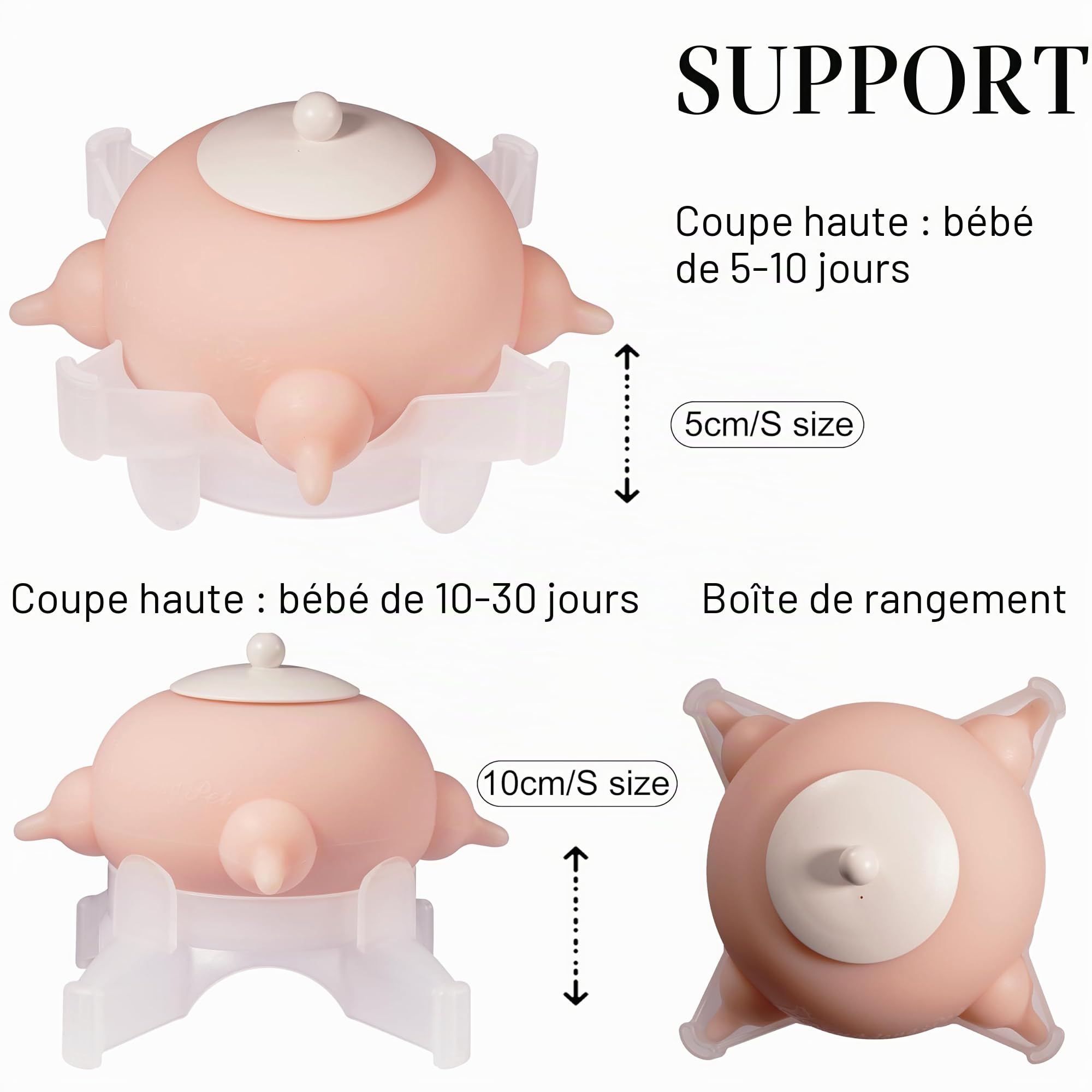 Mangeoire à Lait pour Chiot,Biberons pour Chiots, pour Plusieurs Chiots 4 Tétines en Silicone Allaitement pour Chiot Dongdong Pet