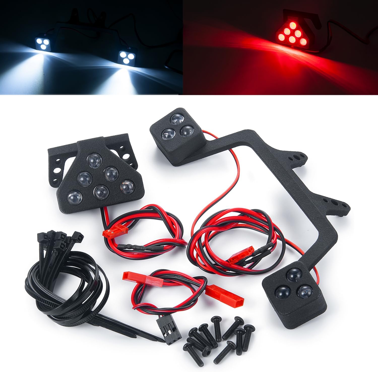 1Set RC Headlight Taillight Front Rear Light RC LED Light Lamp Bar for 1/5 KRATON 8S ARA110002 RC Truck