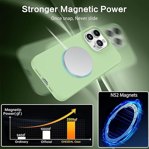 Miniatura 2 de BENTOBEN Funda para iPhone 15 Pro compatible con Magsafe, ajuste delgado, de silicona, suave, goma de gel, a prueba de golpes, forro de microfibra