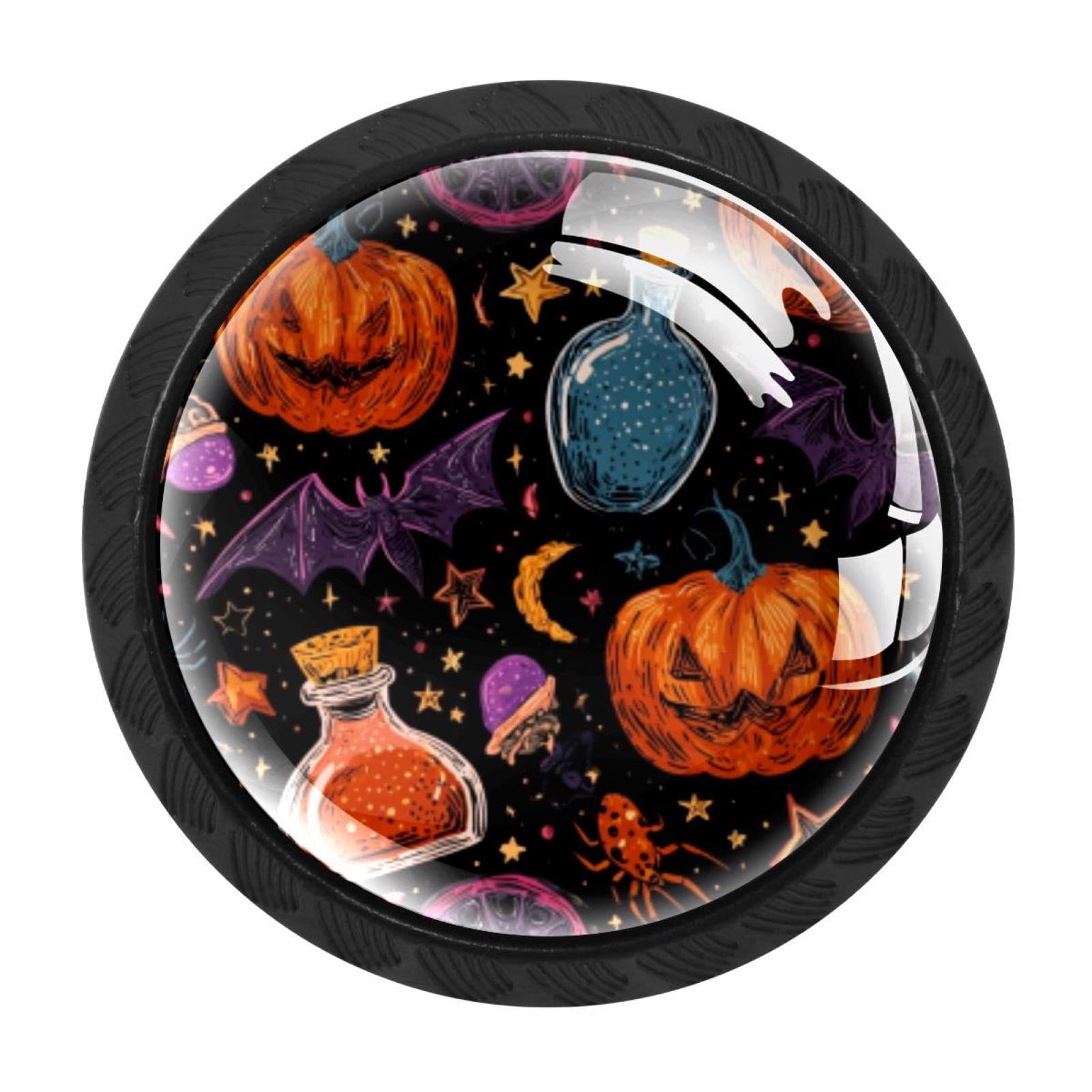 CHENZZZZ 4 Pieces Kitchen Cabinet Knobs Helloween (2) Drawer Knobs Dresser Knobs Drawer Pulls Door Knobs Dresser Drawer Handles Knobs for Dresser Drawers