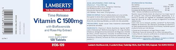 Vitamin C Time Release with Bioflavonoids 1500mg.