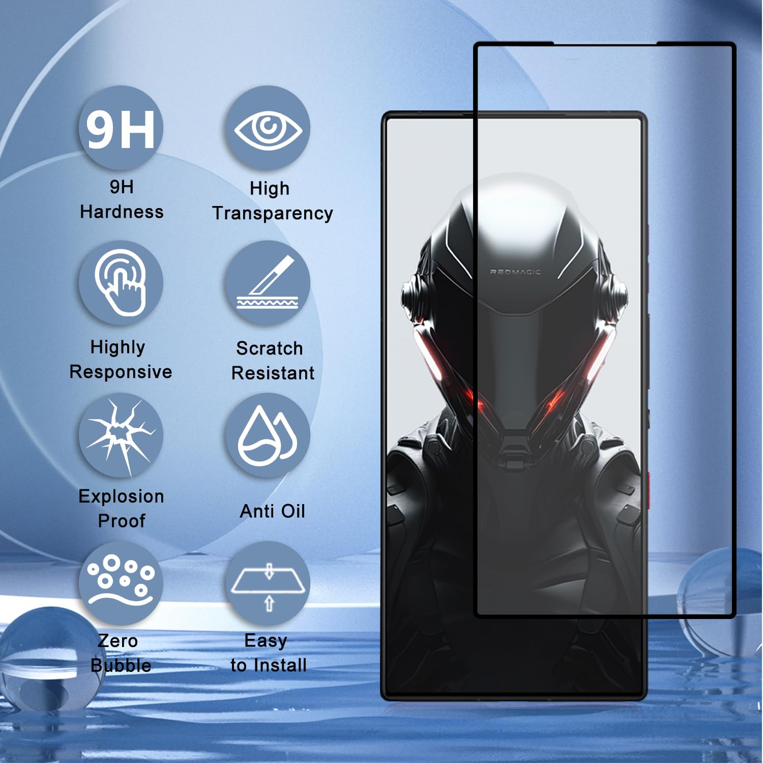 Ibywind Vetro Temperato Per ZTE Nubia Red Magic 9 Pro/9 Pro+/9S Pro 5G – 2 Pezzi + Protezione Fotocamera E Posteriore - 2