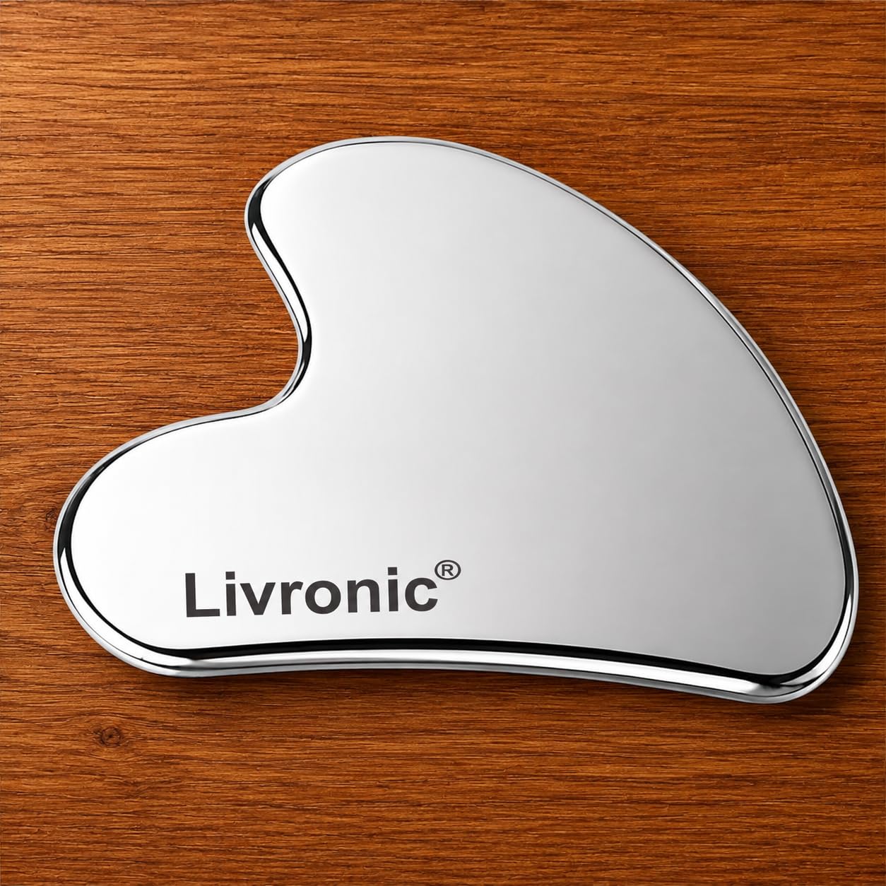Livronic® Premium SS Gua Sha Tool For Face | 100% 304 Stainless Steel Gua Sha | Facial Tools Metal Gua Sha | Tighten Skin Care Tools | Beauty Tool For Body Eyes Neck Massager Lymphatic Drainage, Sculpting & Neck Massage-image-49