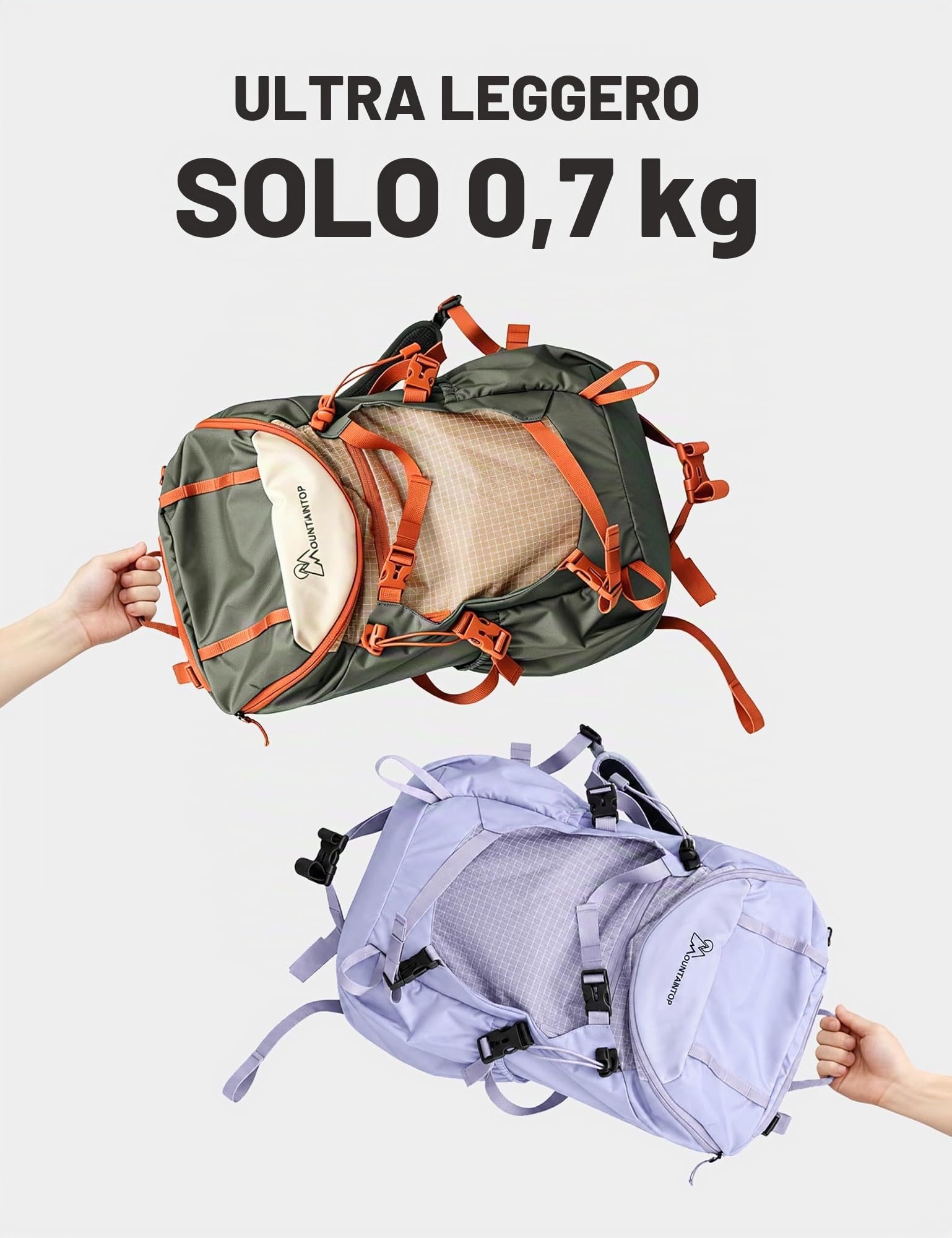 MOUNTAINTOP 28 Litri Zaino da Trekking Zaino Montagna Unisex Zaino Escursione per Viaggio Hiking Campeggio, 31 x 16 x 52 cm