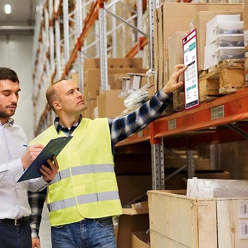 Vista 58 de Nezyo Bolsillos de borrado en seco, soportes de plástico para boletos de trabajo, bolsillos para pedidos, fundas transparentes, carpetas de boletos