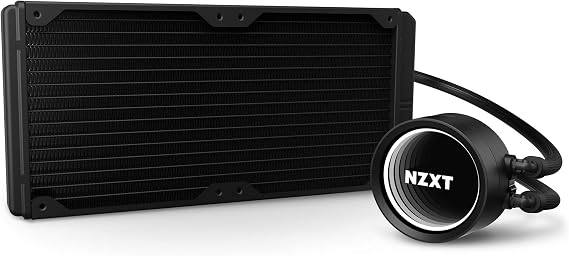 NZXT Kraken X63 280mm - RL-KRX63-01 - AIO RGB CPU Liquid Cooler - Rotating Infinity Mirror Design - Improved Pump - Powered By CAM V4 - RGB Connector - Aer P 140mm Radiator Fans (2 Included)