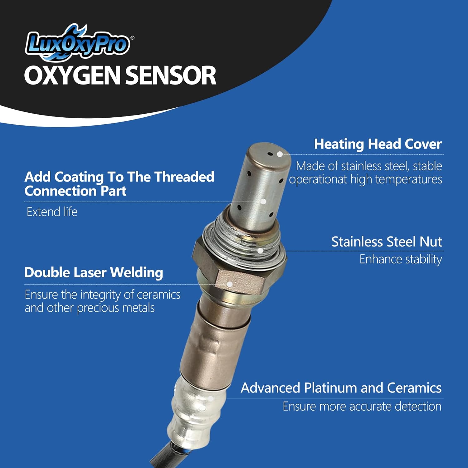 Oxygen O2 Sensor Upstream for Toyota Solara 2.4L L4 2000-2003, for Toyota Camry 2.2 2.4 L4 2000-2003, for Subaru Outback 3.0L H6 2001-2004, Replace 234-9010