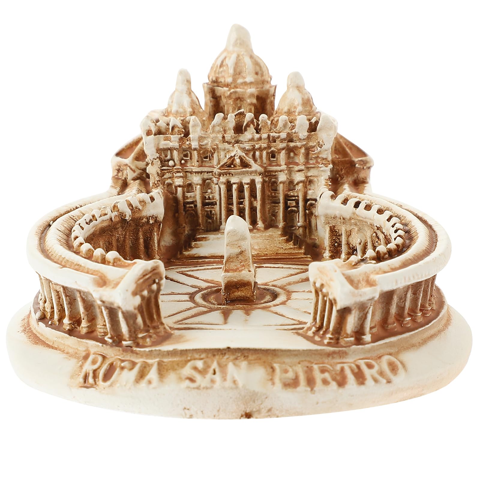 Totority Resin Saint 's Basilica Model: Building Model Simulation Building Model Artificial White Resin Vatican Ancient Architecture