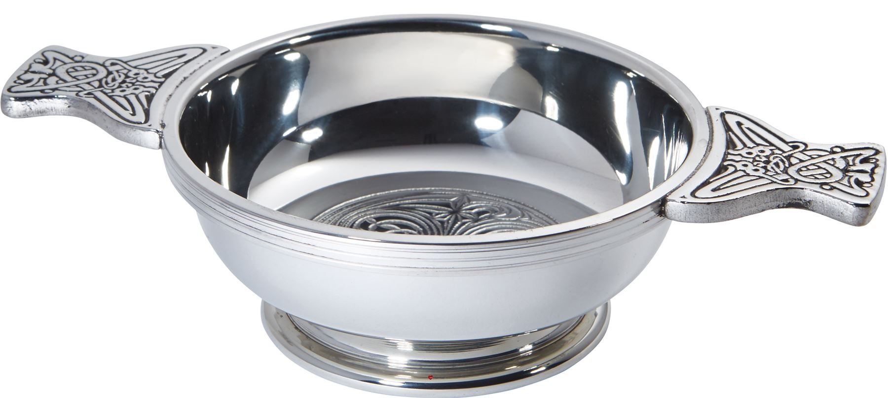 Quaich de peltre de diseño celta Kells acabado premium de la marca I LUV LTD