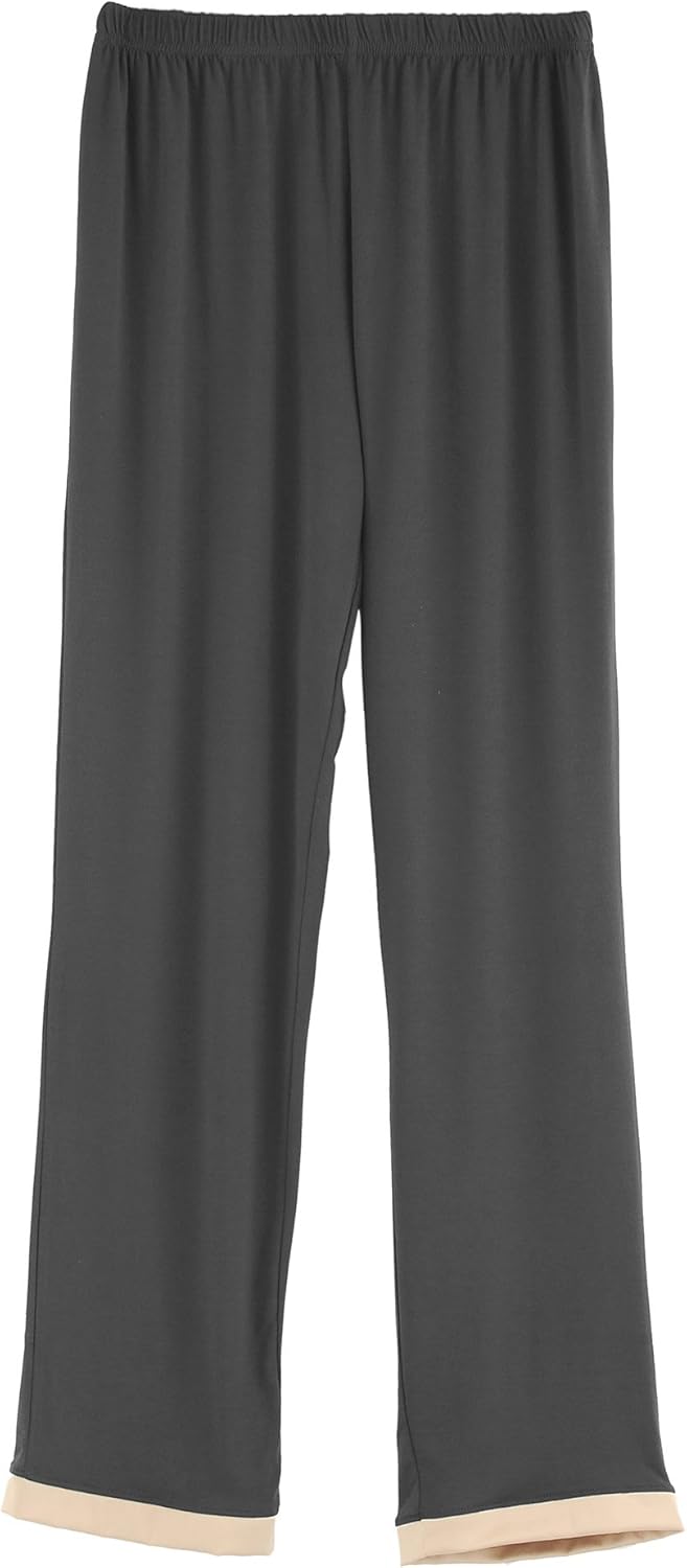 Latuza Women's V-neck Sleepwear Short Sleeves Top with Pants Pajama Set - Image 5