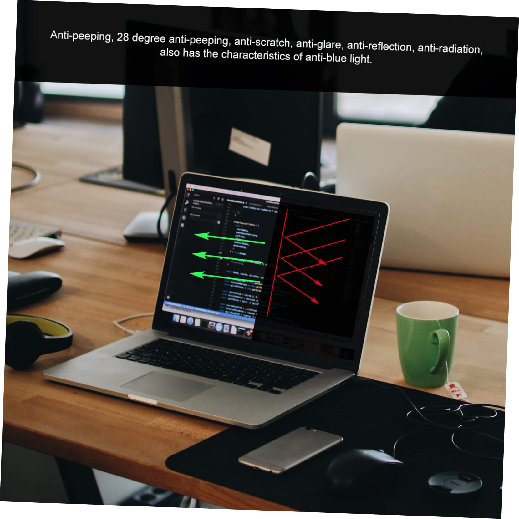 OSALADI 2pezzi Pellicola Privacy Per Laptop Da Anti-riflesso e Anti-glare Protezione Schermo Per Notebook Design Rimovibile e Facile Da Installare Sicurezza e Riservatezza Assicurate