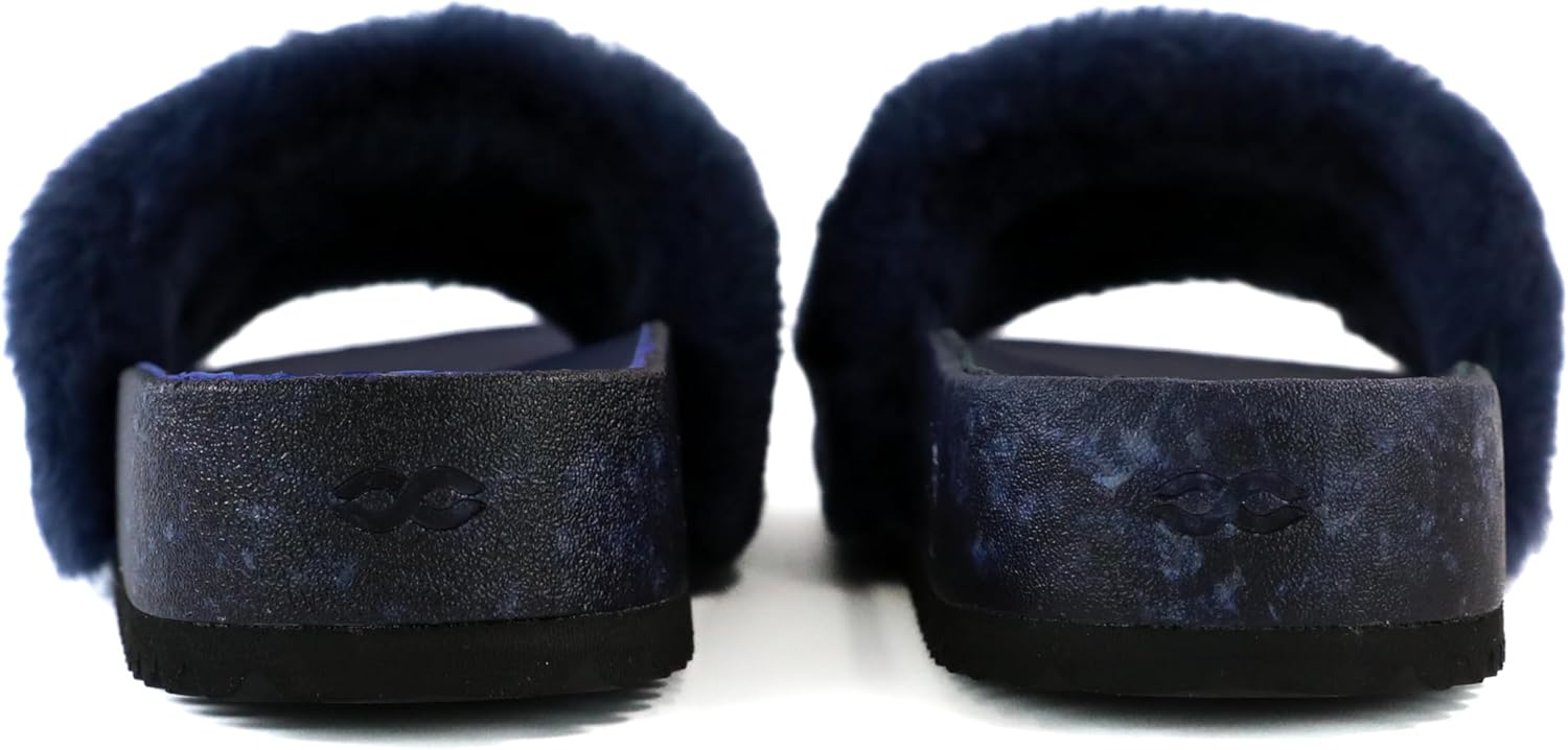 Fleks San Ysidro Women's Shearling Slides, Platform Sandals with Arch Support, Comfort Footwear, Natural Sheepskin Upper - Image 6