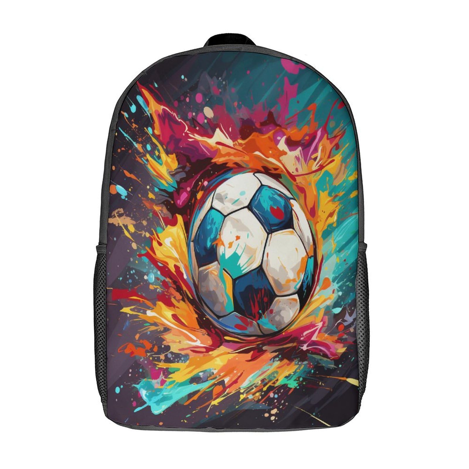 EQKDBFVHS Football Mochila Niña, Mochilas Escolares,Mochila Infantil Ajustar Con Bolsillos Laterales Y CorreaGran Capacidad Impermeable Mochila,Regalos Para Niñas Niños Y 17inch