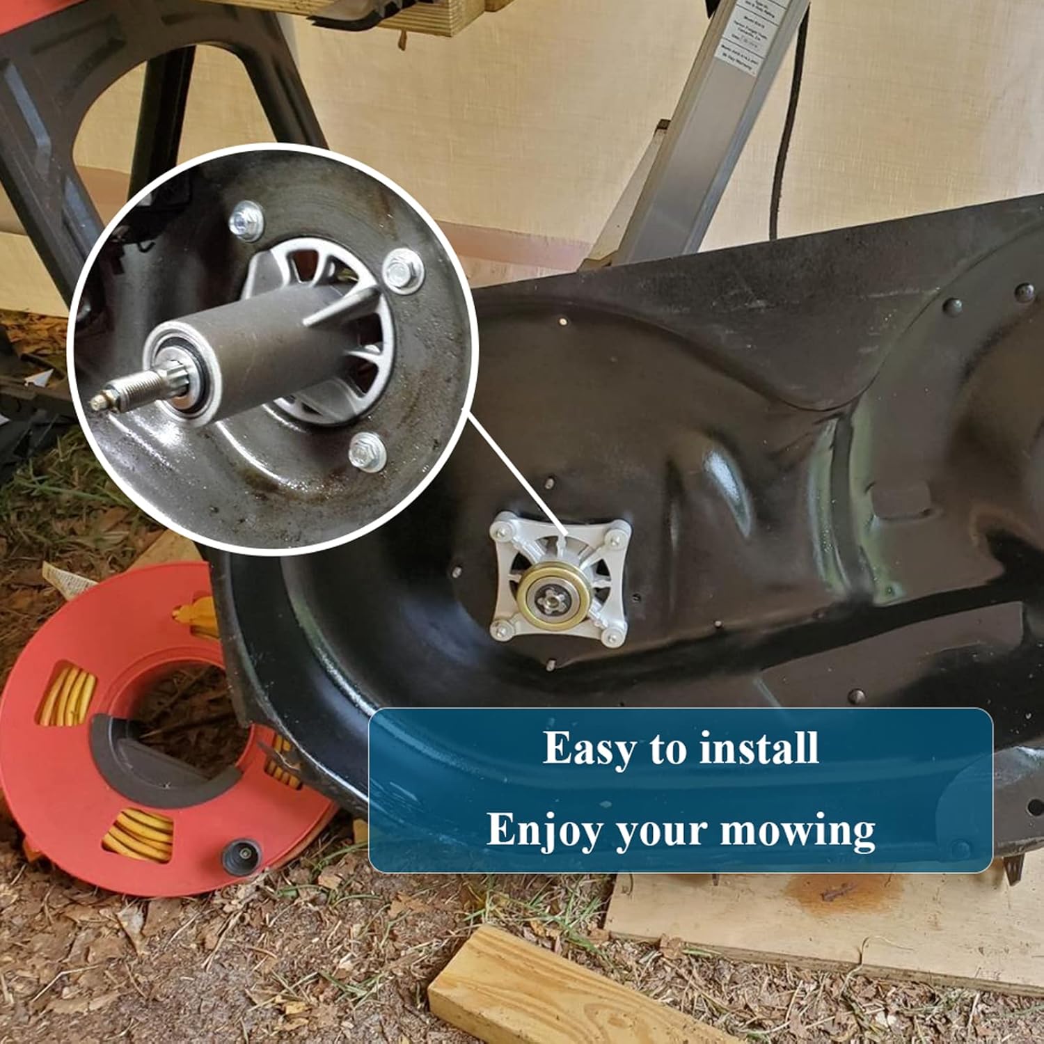 Parts Camp Spindle Assembly for Mower Deck Replace 187292 192870 532187292 532187281 587819701, Mandrel Kit with Bolts Fits Husqvarna Craftsman AYP 42" 46" 48" 54" Deck, YTH22V46 YTH24V48, Pre-Greased