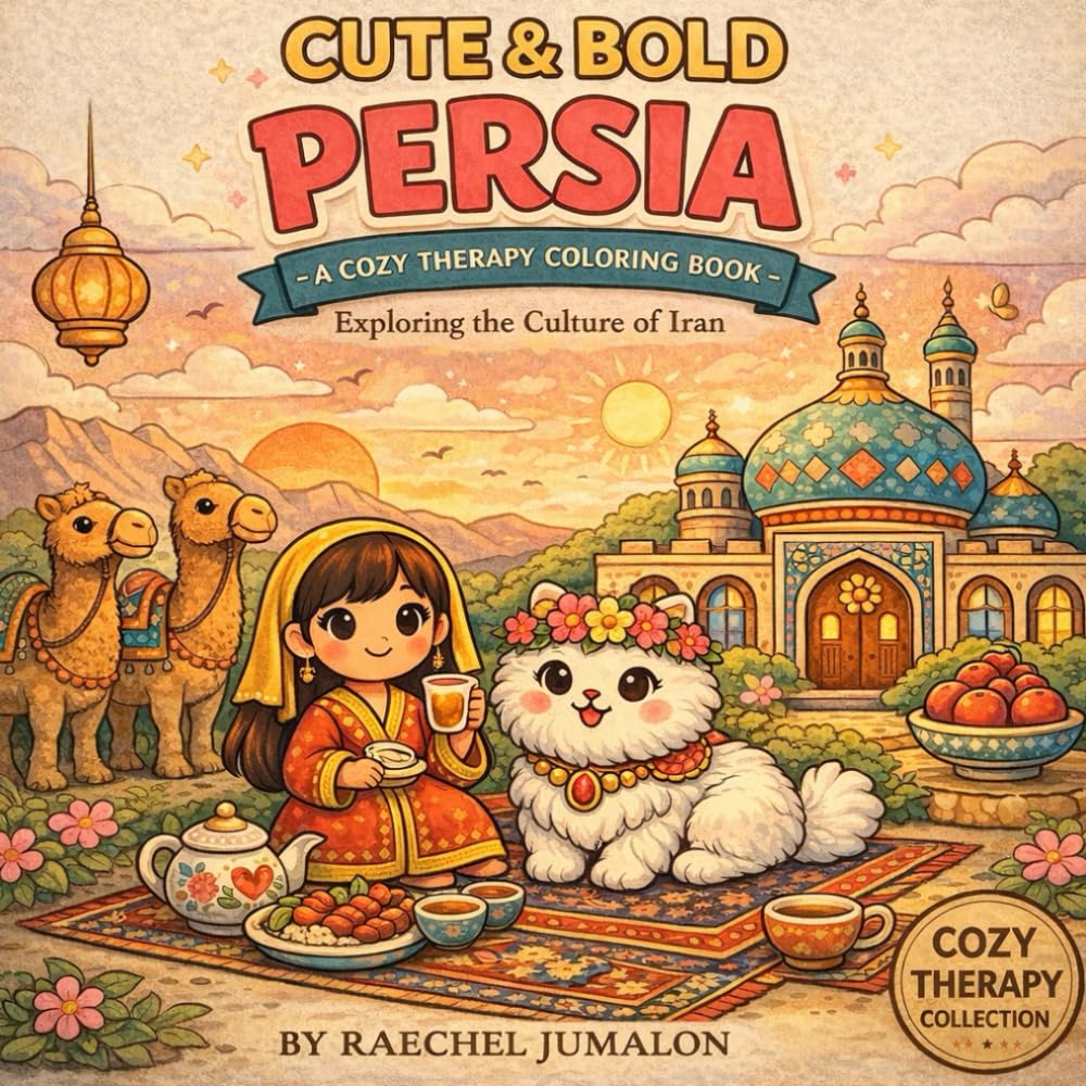 Cute & Bold Persia: A cozy therapy coloring book Exploring the Culture of Iran (Cozy Therapy Collection)