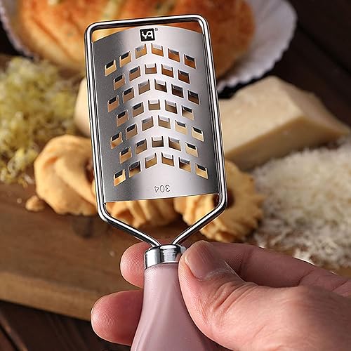 Miniatura 2 de Rallador de queso plano de mano, mini rallador de queso de acero inoxidable, herramientas de cocina para queso, chocolate, especias, jengibre,