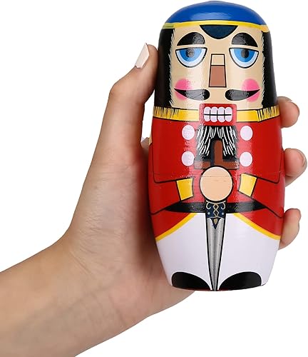 Miniatura 4 de Bgraamiens 5 muñecas rusas de anidación de madera, regalos de cumpleaños, hechas a mano, pintadas de nogal Gaurdian Matryoshka, muñecas de anidación