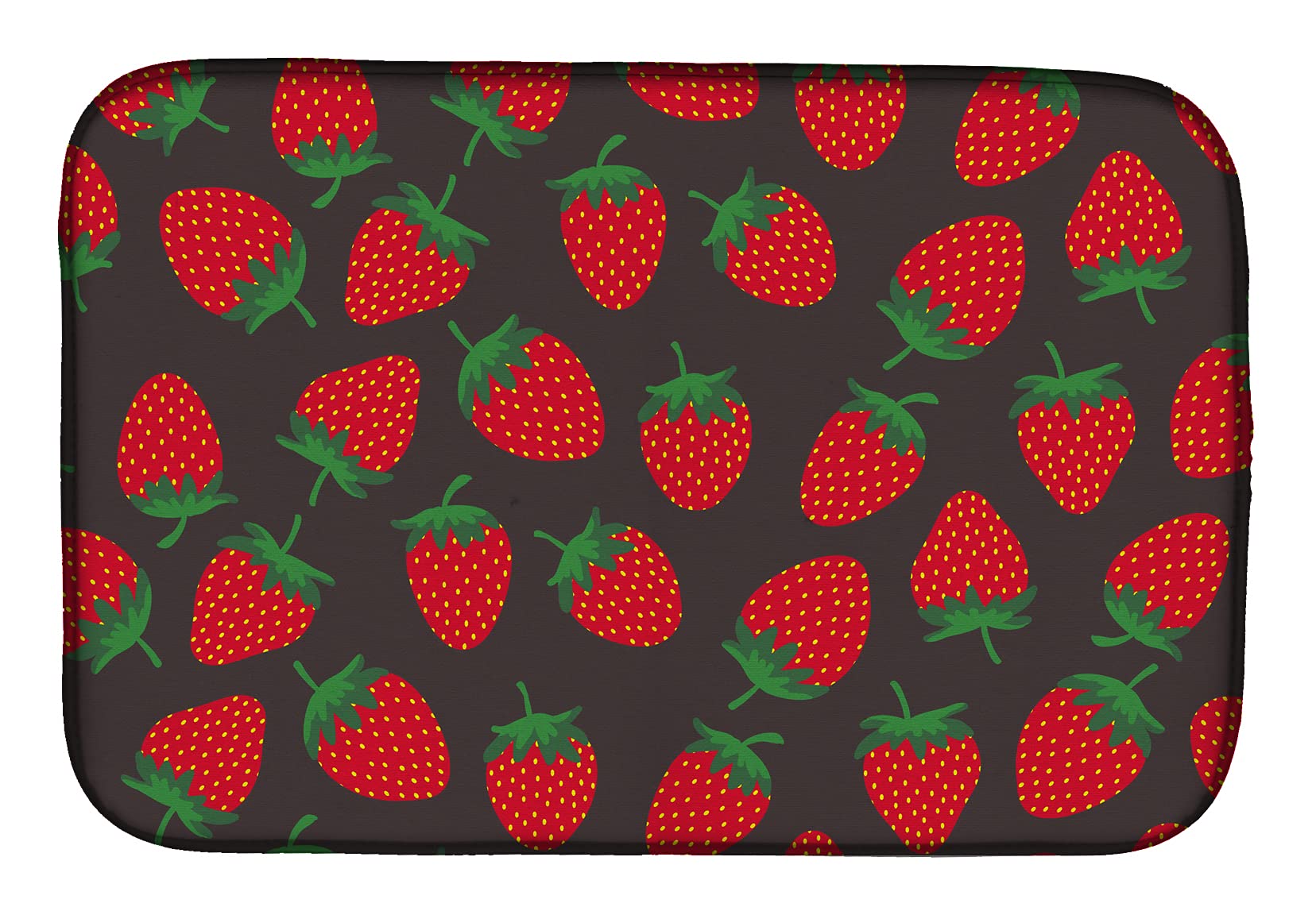 Tapis de séchage pour vaisselle protège plan de travail motif fraise