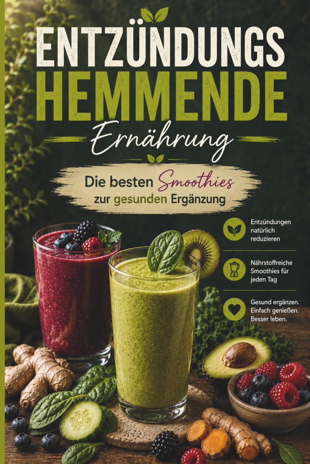 Entzündungshemmende Ernährung - Die besten Smoothies zur gesunden Ergänzung für Darmgesundheit, Immunsystem und Entgiftung: Natürliche Rezepte für ... Balance durch eine antientzündliche Ernährung