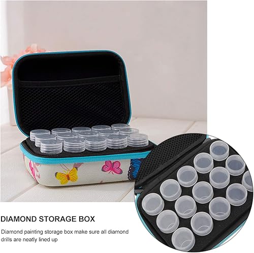 Miniatura 8 de EXCEART Rejillas de diamante para pintura de diamantes, estuche de almacenamiento de accesorios para manualidades, organizador de joyas, cuentas de