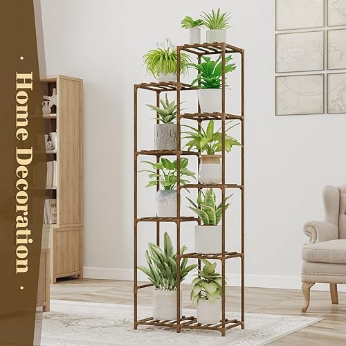 Miniatura 75 de Bamworld - Soporte grande de maderas para plantas de exterior, macetero grande para sala de estar, patio, balcón y jardín