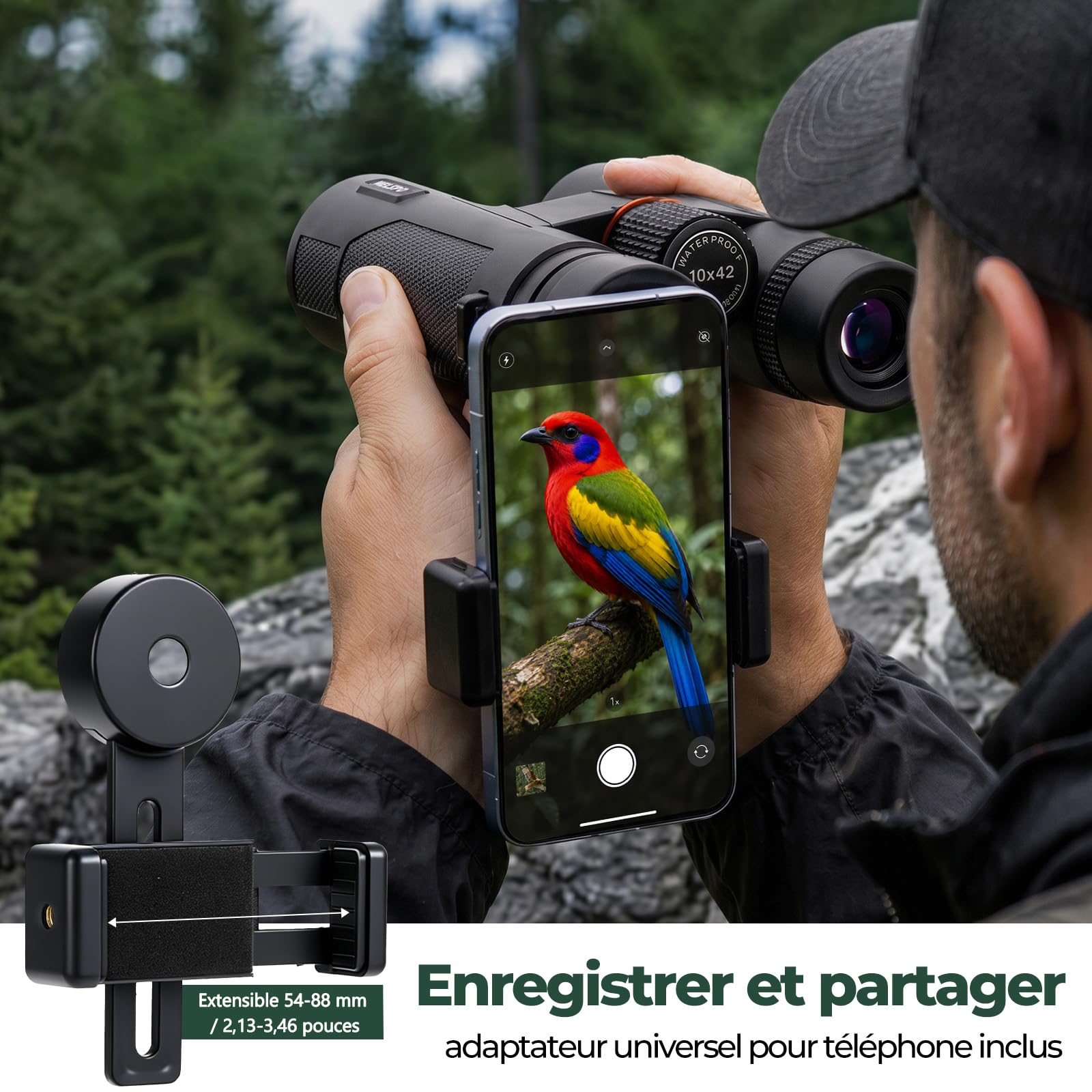 WELSPO Jumelles étanches pour l'observation des oiseaux et les voyages
