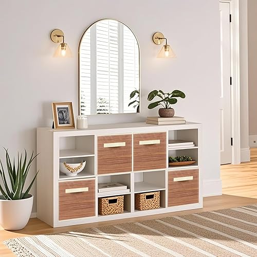 Miniatura 171 de ShellKingdom Contenedores de almacenamiento, cubos de almacenamiento plegables de tela y cajón organizador de almacenamiento de tela para armario