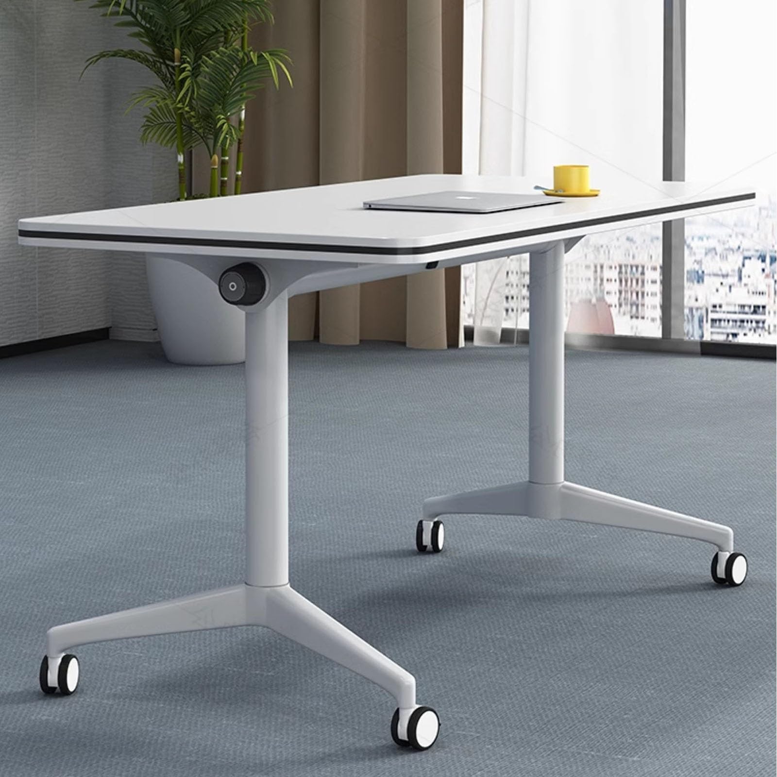 Mobiles, Klappbares Konferenztisch-Set (6 Stück) – Rechteckige Klapptische für Büro, Besprechungsräume und Klassenzimmer – 55 X 24 X 30 Zoll (Ca. 140 X 61 X 76 cm) Modular