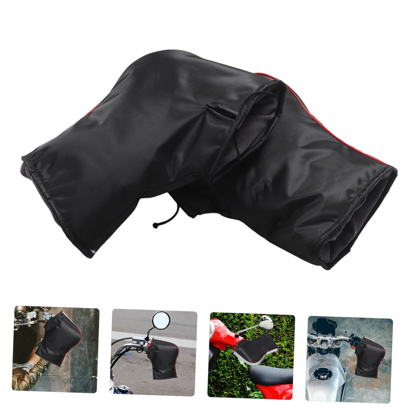 SOLUSTRE Guantes de Manillar para Moto y Bicicleta Cálidos y Reflectantes Resistentes al Viento para Invierno y Uso Clima Frío para Hombre y Mujer