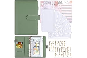 SOOEZ Budget Binder With Zipper Envelopes