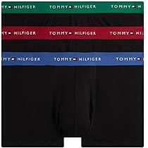 Tommy Hilfiger Uomo Pantaloncini Boxer Confezione da 3 con Fascia con Logo, Multicolore (Reg Red, Blu Awrd, Nouv Green), S