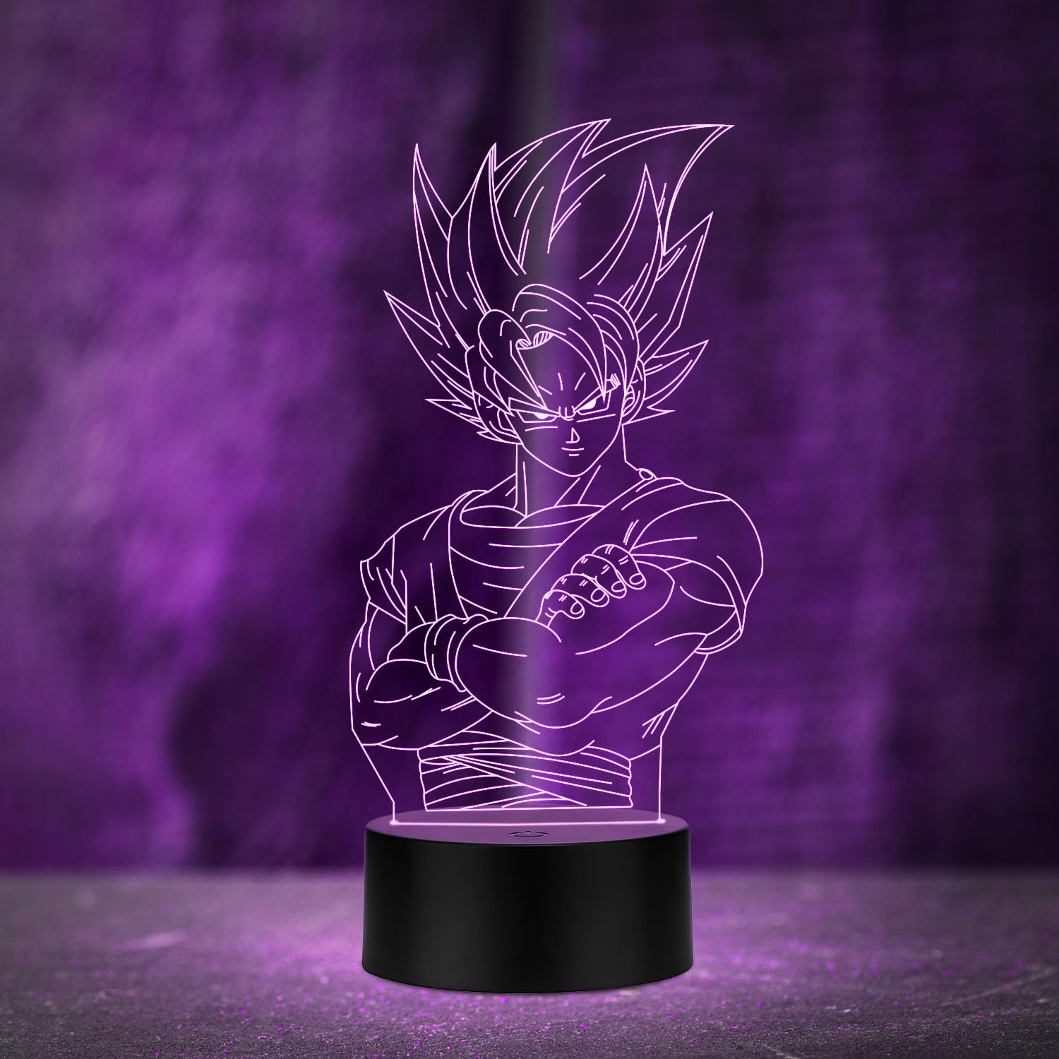 Anime Night Lamp for Home Decoration & Gifting 7 Multicolor Light with USB Powered Black Base | Anime Home Decor | Gift for Birthday