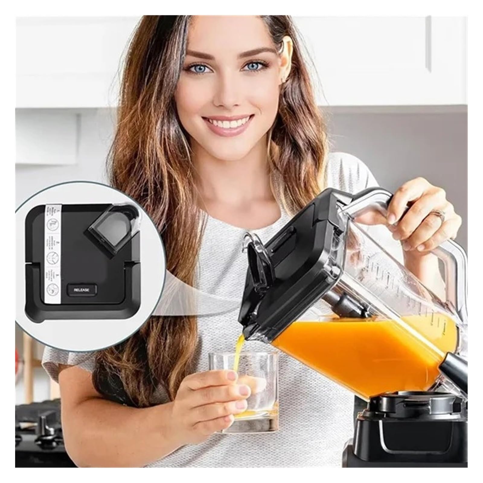 Couvercle Verrouillable A01V, Compatible Avec Les Pichets Ninja XL De 72 Oz, Couvercle Supérieur Carré For BL610, BL710WM Et BN701 (couvercle Uniquement)