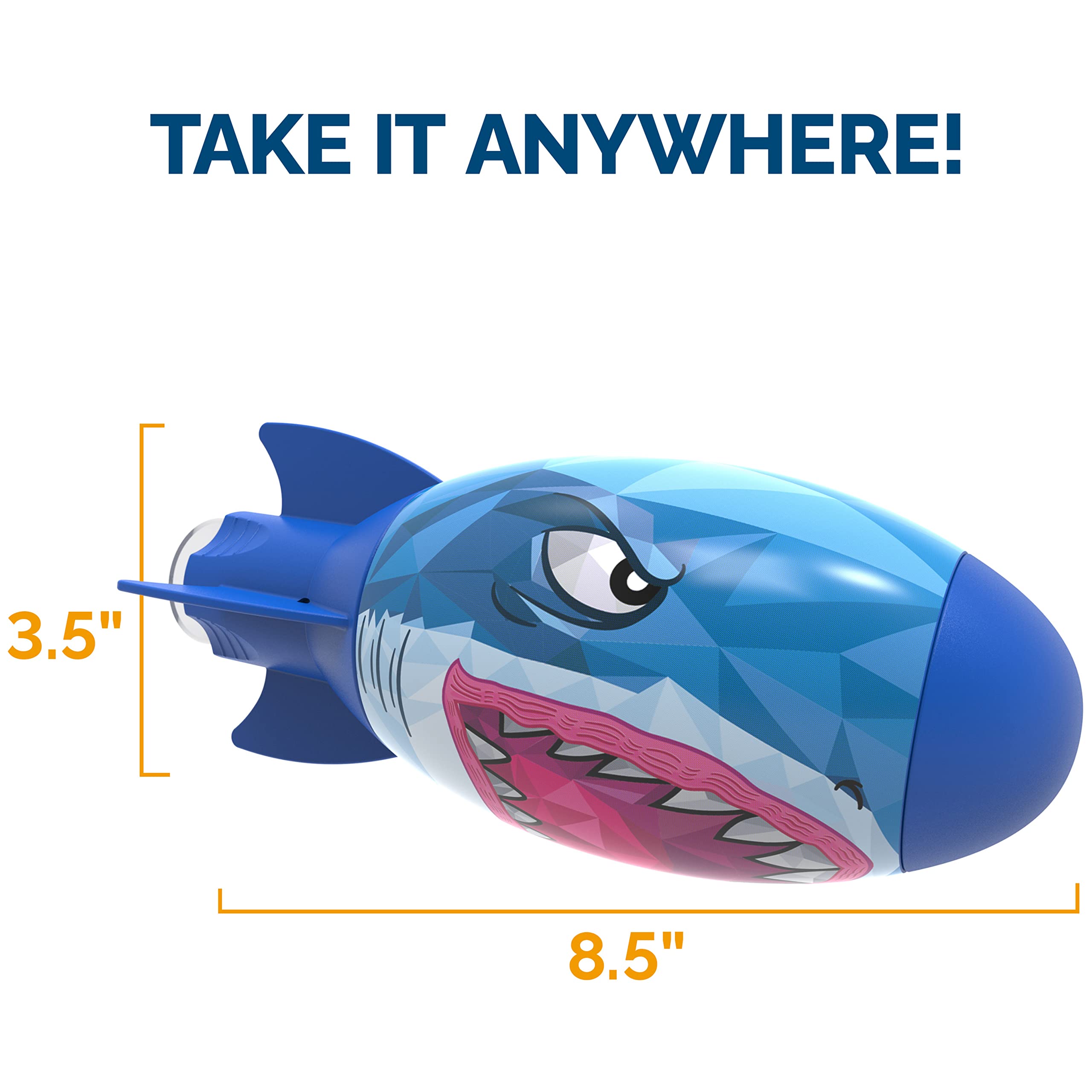 Swimways Shark Rocket, accesorios de piscina para niños y juguetes de piscina de torpedos, cohete de agua, juegos al aire libre para la piscina, lago y playa para niños a partir de 5 años