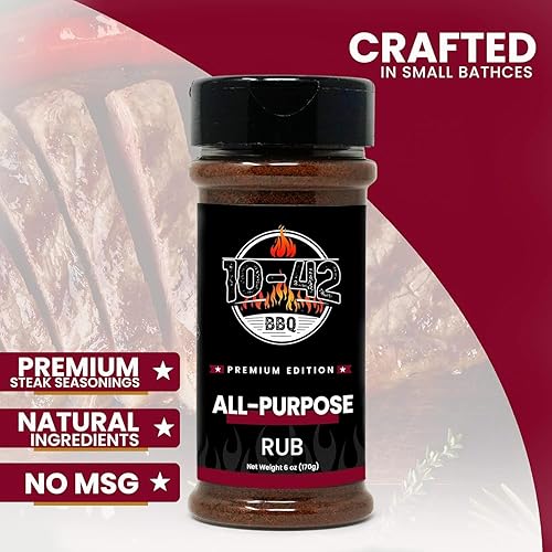 Miniatura 10 de 10-42 BBQ Brisket Rub - Condimento de especias totalmente natural para carne, costilla, pechuga de res - Condimento de carne para barbacoa y